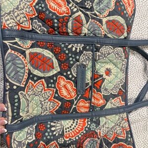 Vera Bradley Gray and Orange Floral Tote